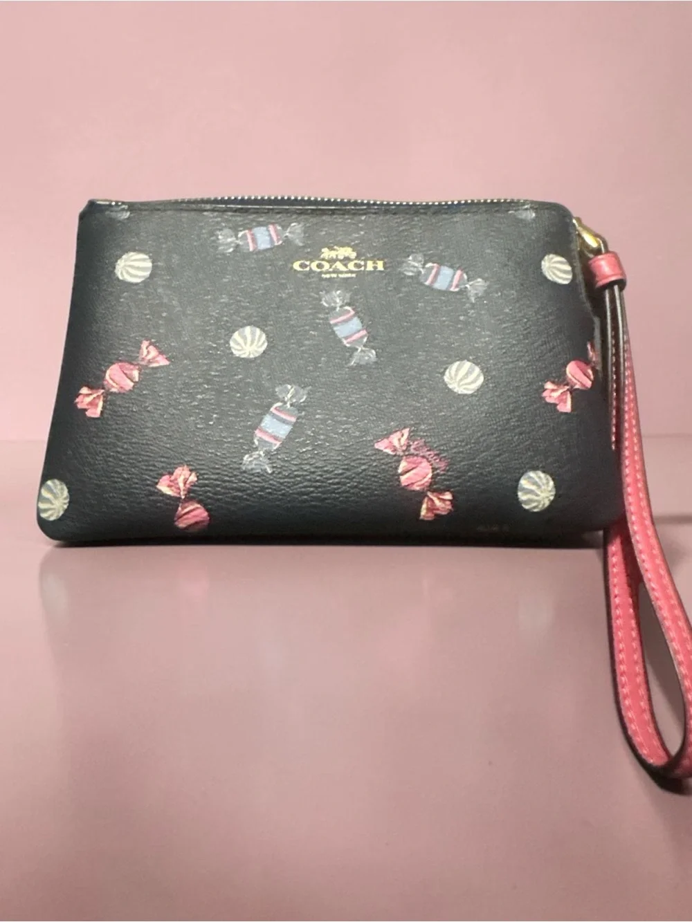 Coach Corner Wristlet - Candy-Print EUC